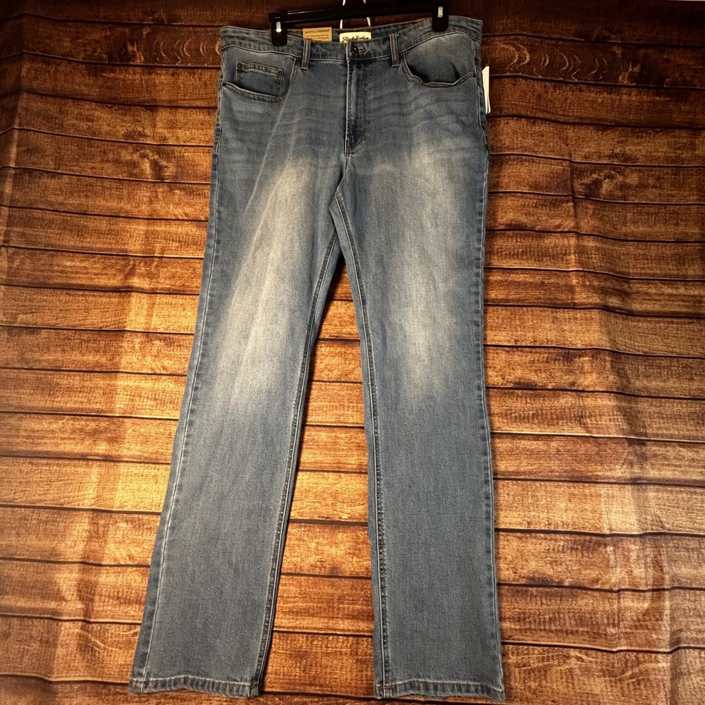 Flag & Anthem Nashville Straight Mens Jeans 40x36 Light Wash Cooling Sorbtek NEW